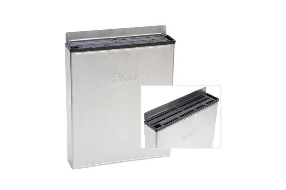 EDL-7000-000 | SUPPORT-COUTEAUX AV ETUI NOIR - H.355MM BOITIER INOX FERME