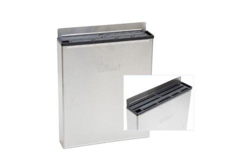 EDL-7000-000 | MESSENREK MET ZWART INZETSTUK - H.355MM GESLOTEN RVS OMKASTING - EXCL.MESSEN