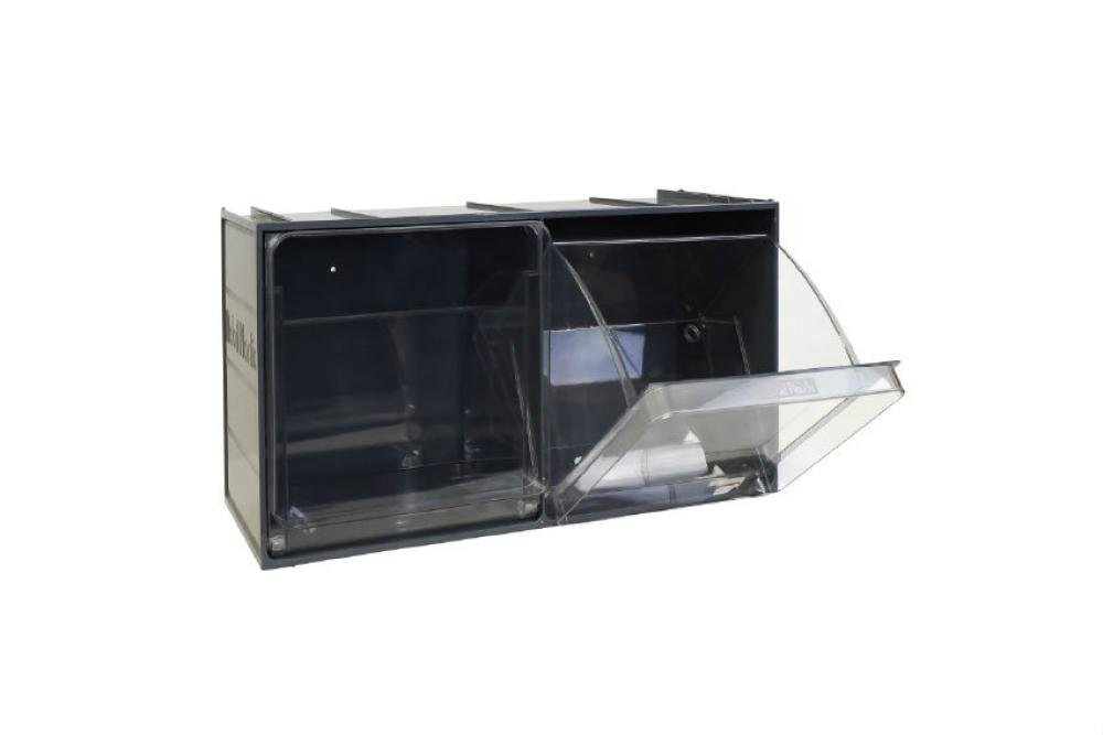 CRB-0005-022 | BLOC-TIROIRS BASCULANTS - 600X240X305MM 2 GODETS - SERIE CRYSTAL BOX