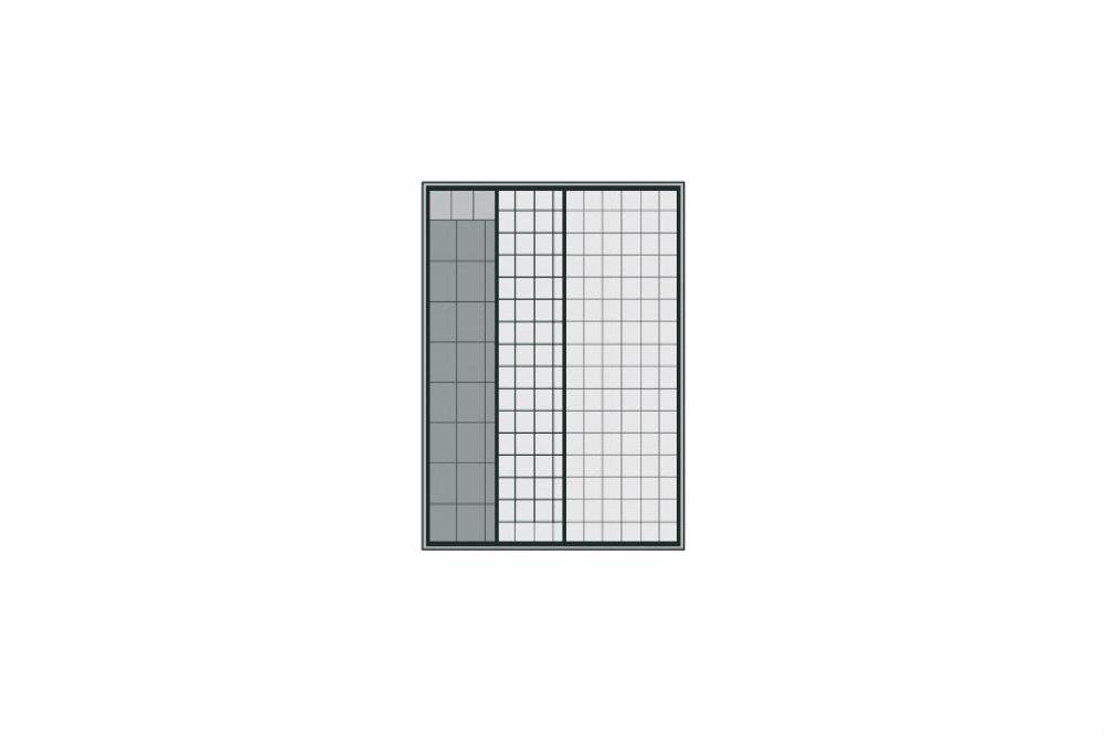 STR-7222-093 | ARMOIRE PANNEAUX COULIS. 1250X600X1950MM 266 TIROIRS BASC. INCLUS - SERIE 7000
