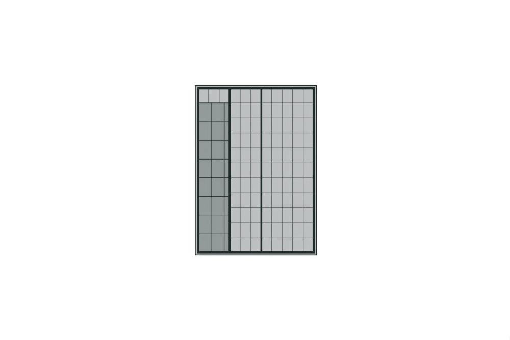 STR-7223-040 | ARMOIRE PANNEAUX COULIS. 1250X600X1950MM 184 TIROIRS BASC. INCLUS - SERIE 7000
