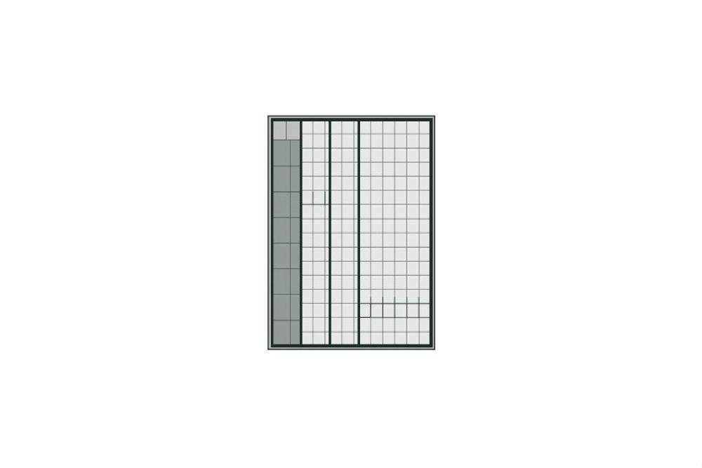 STR-7232-093 | ARMOIRE PANNEAUX COULIS. 1250X600X1950MM 362 TIROIRS BASC. INCLUS - SERIE 7000