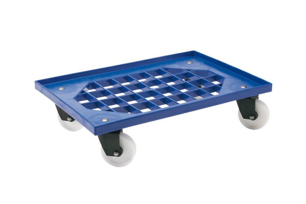 DOF-2000-060 | CHARIOT DE TRANSPORT AVEC GRILLE AVEC 4 ROUES PIVOTANTES + FOURCHES POLY.