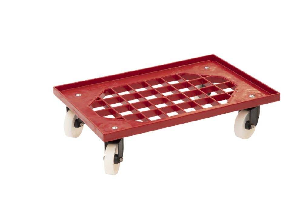 DOF-2000-070 | CHARIOT DE TRANSPORT AVEC GRILLE AVEC 4 ROUES PIVOTANTES + FOURCHES POLY.