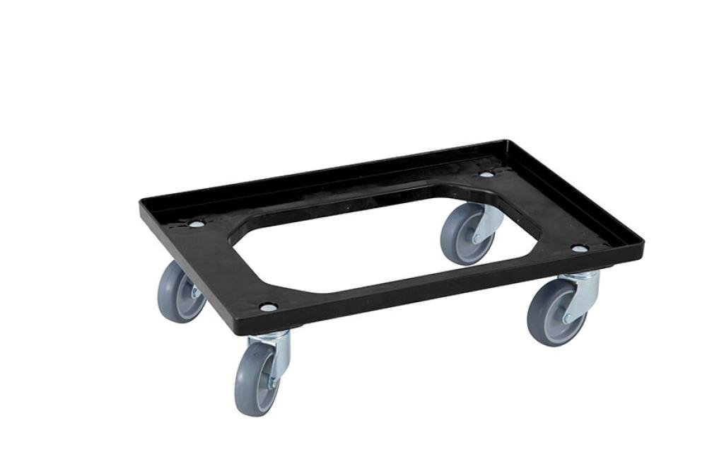 DOI-1002-020 | TRANSPORTONDERSTEL 600X400MM BAKKEN 4 RUBBER ZWENKWIELEN + GEGALV. VORKEN