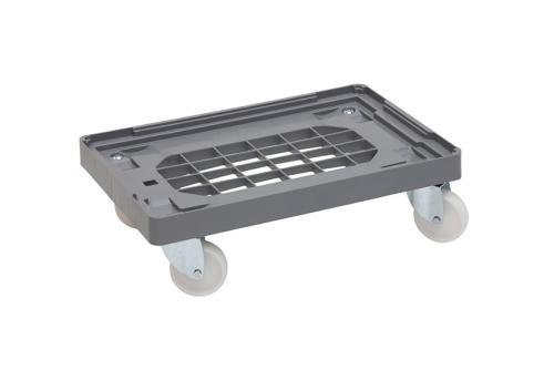 DOI-3000-050 | TRANSPORTONDERSTEL VR DRAAISTAPELBAKKEN 600X400MM - MET 4 PP ZWENKWIELEN