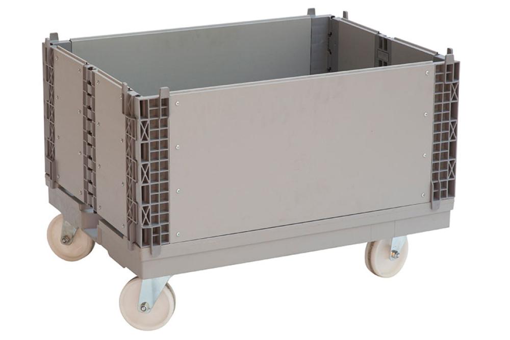 DOI-4000-050 | CHARIOT DE TRANSPORT 600X800X200 MM ROUES NYLON BLANC