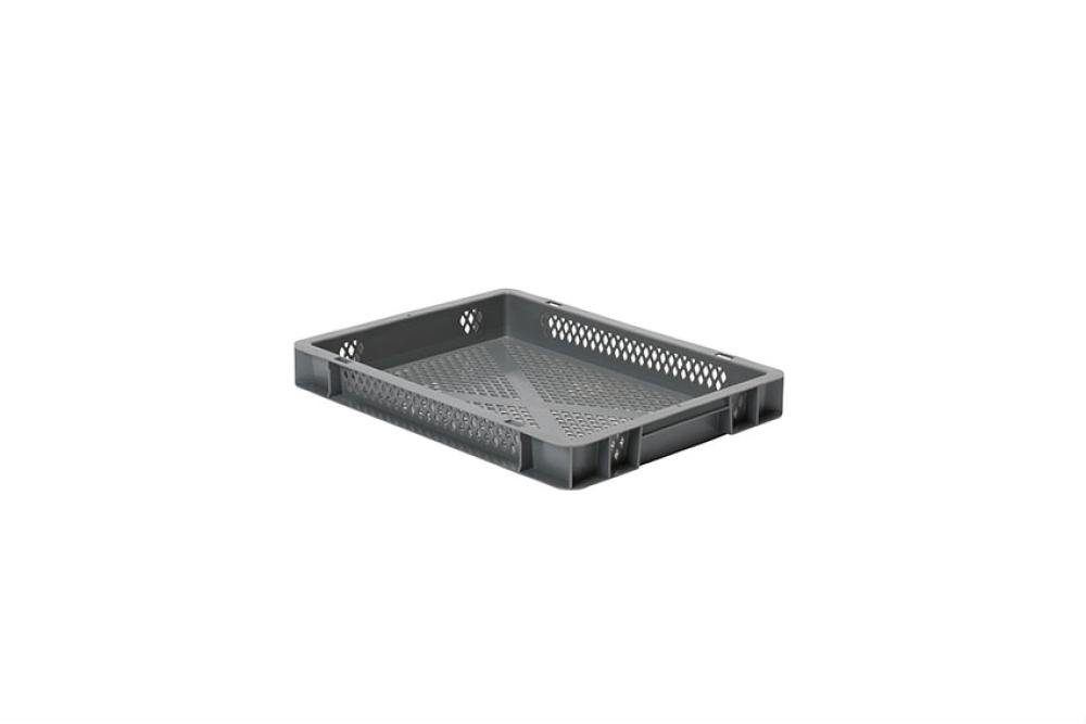 RTP-4050-050 | EURONORM STAPELBAK - STANDAARD - 4.6L 400X300X50MM - BODEM/ZIJWANDEN GEPERF.