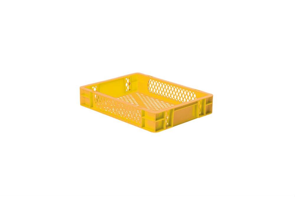 RTP-4070-080 | EURONORM STAPELBAK - STANDAARD - 7L 400X300X75MM - BODEM/ZIJWANDEN GEPERF.
