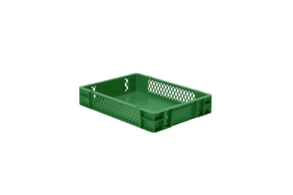 RTD-4070-040 | EURONORM 400X300X75MM - STANDAARD GESLOTEN BODEM - ZIJWANDEN GEPERFOREERD