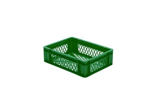 RTP-4120-040 | EURONORM STAPELBAK - STANDAARD - 10L 400X300X120MM - BODEM/ZIJWANDEN GEPERF.