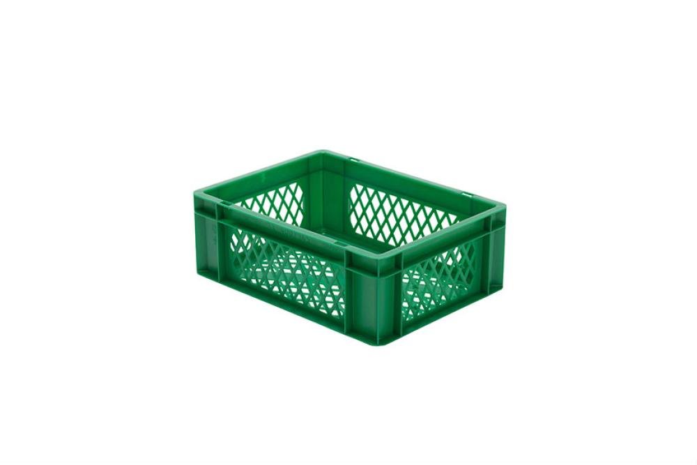 RTP-4140-040 | EURONORM STAPELBAK - STANDAARD - 13L 400X300X145MM - BODEM/ZIJWANDEN GEPERF.