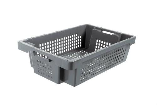 NRP-6152-050 | DRAAI-STAPELBAK ROTA 25L - 600X400X150MM BODEM & ZIJWANDEN GEPERFOREERD