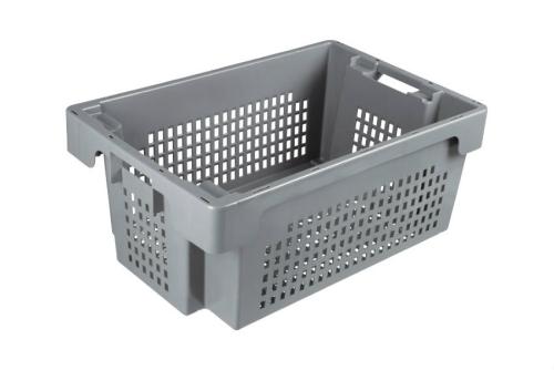 NRP-6252-050 | DRAAI-STAPELBAK ROTA 40L - 600X400X250MM BODEM & ZIJWANDEN GEPERFOREERD