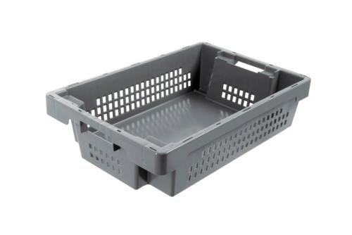NRD-6152-050 | DRAAI-STAPELBAK ROTA 25L - 600X400X150MM BODEM GESLOTEN - ZIJWANDEN GEPERFOREERD