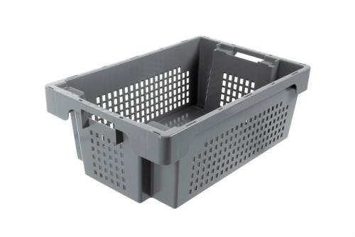 NRD-6202-050 | DRAAI-STAPELBAK ROTA 32L - 600X400X200MM BODEM GESLOTEN - ZIJWANDEN GEPERFOREERD