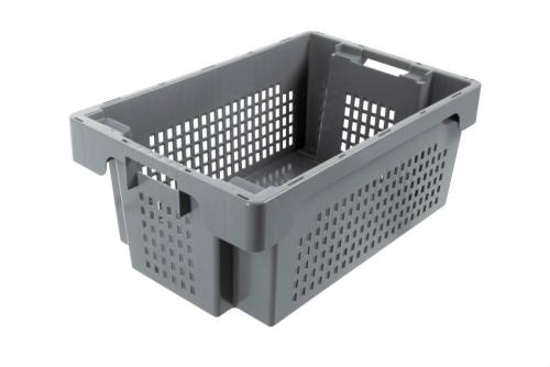 NRD-6252-050 | DRAAI-STAPELBAK ROTA 40L - 600X400X250MM BODEM GESLOTEN - ZIJWANDEN GEPERFOREERD