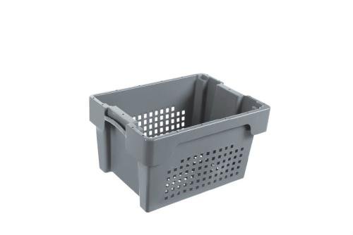 NRP-4225-050 | DRAAI-STAPELBAK ROTA 18L - 400X300X220MM BODEM & ZIJWANDEN GEPERFOREERD