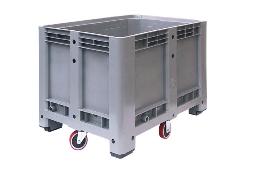 BPC-8401-050 | PALLETBOX 1200X800X810MM - GESLOTEN 470L - 4 VERZONKEN WIELEN