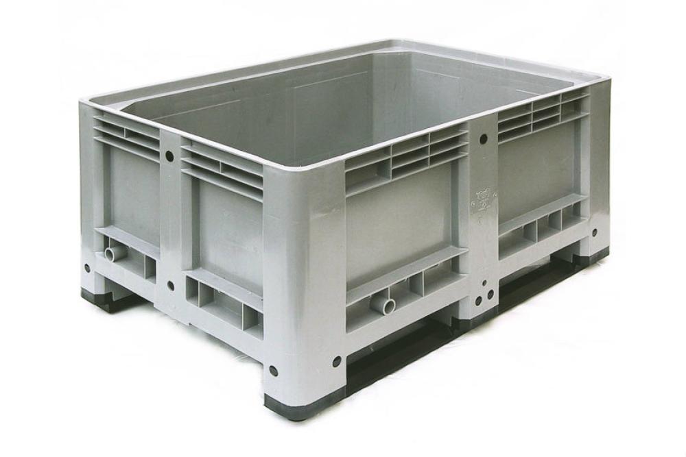 BPC-8200-050 | CAISSE-PALETTE 1200X800X600 MM - PLEIN 2 SEMELLES - 330 L