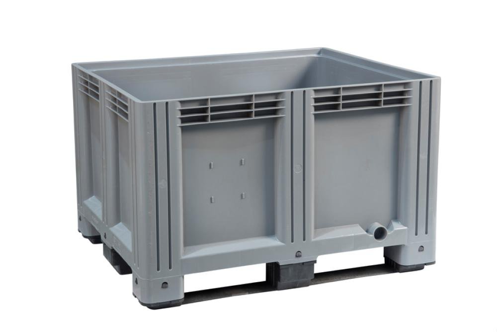 BCC-1301-050 | PALLETBOX - 1200X1000X780MM - GESLOTEN 610L - 3 SLEEPLATTEN