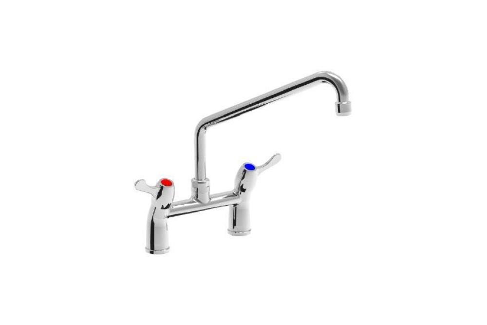 LKF-1433-000 | ROBINET MELANGEUR BI-TROU QUART DE TOUR - MONTAGE SR TABLE - 250MM
