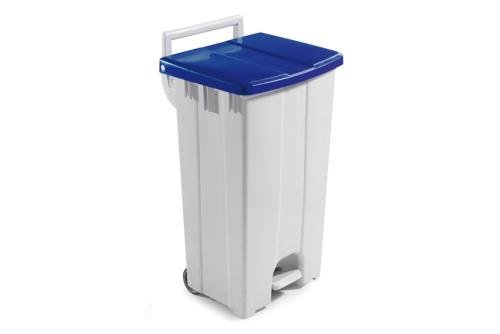 WPP-0090-060 | POUBELLE AVEC COUVERCLE COLORE - 90 L AVEC PEDALE ET 2 ROUES