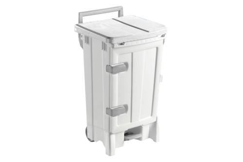 WPP-1090-010 | POUBELLE MOBILE A PEDALE & PORTE - 90 L SUR ROUES