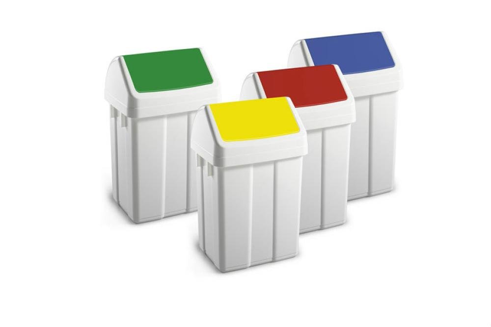 WFB-0025-080 | POUBELLE AVEC COUVERCLE BASCULANT 25L 330X270X520MM