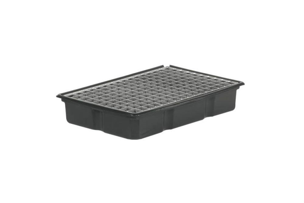 REK-0011-020 | BAC DE RETENTION 600X400MM - 16 L PE - AVEC PLATFORME ZINGUEE