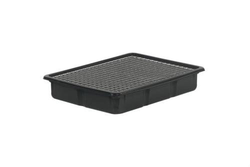 REK-0012-020 | BAC DE RETENTION 800X600MM - 41 L PE - AVEC PLATFORME ZINGUEE
