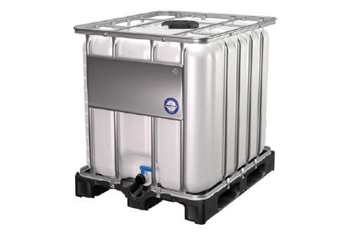 IBC-1010-000 | CONTENEUR IBC - 1200X1000X1175MM PALETTE PLASTIQUE - OUV. REMPLIS. Ø225MM