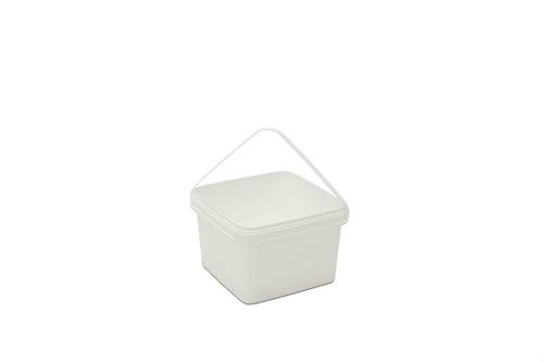 SBP-6035-010 | SEAU CARRE - 3,5L AVEC SUPPORT PLASTIQUE - SANS COUVERCLE
