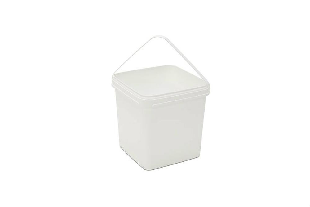 SBP-6055-010 | SEAU CARRE - 5,5L AVEC SUPPORT PLASTIQUE - SANS COUVERCLE