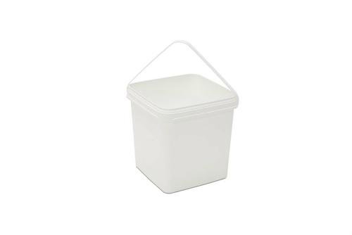 SBP-6055-010 | SEAU CARRE - 5,5L AVEC SUPPORT PLASTIQUE - SANS COUVERCLE