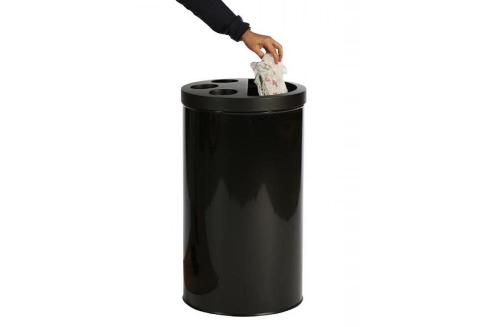 CPC-0002-020 | POUBELLE COMBINÉE 40L MÉTAL GOBELETS + DÉCHETS GÉNÉRAUX