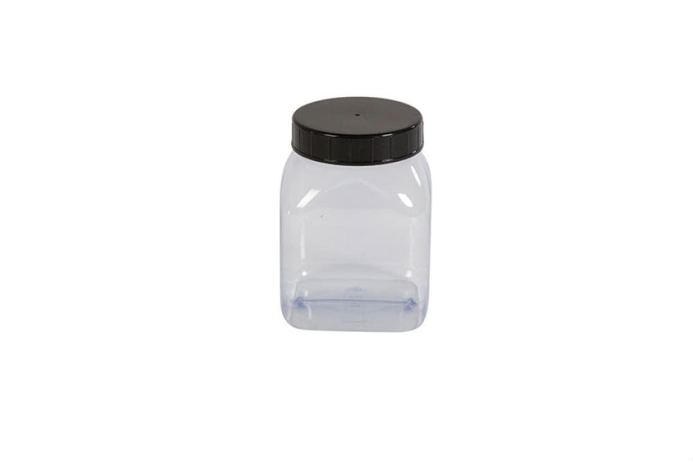 KPV-0500-990 | VIERKANTE POT MET WIJDE OPENING - 500ML SERIE 310 PVC/PETG