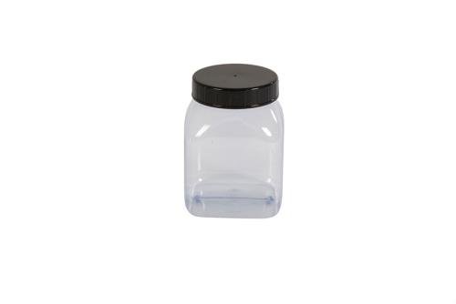 KPV-0500-990 | VIERKANTE POT MET WIJDE OPENING - 500ML SERIE 310 PVC/PETG