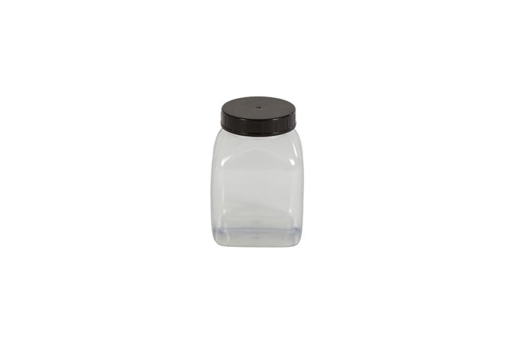 KPV-0300-990 | VIERKANTE POT MET WIJDE OPENING - 300ML SERIE 310 PVC/PETG