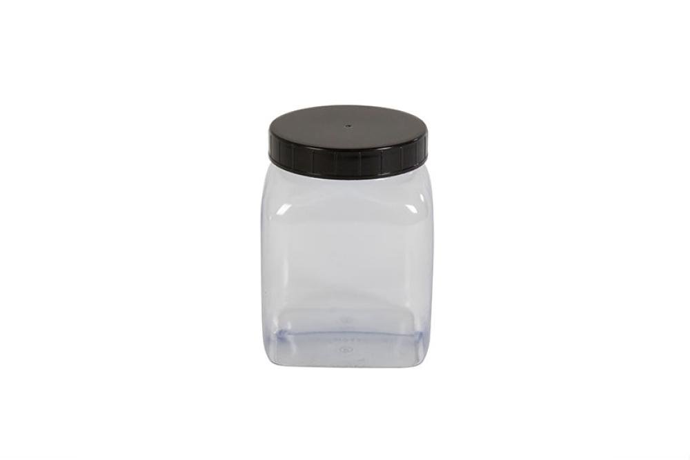 KPV-0750-990 | VIERKANTE POT MET WIJDE OPENING - 750ML SERIE 310 PVC/PETG