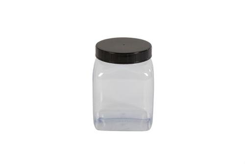 KPV-0750-990 | VIERKANTE POT MET WIJDE OPENING - 750ML SERIE 310 PVC/PETG