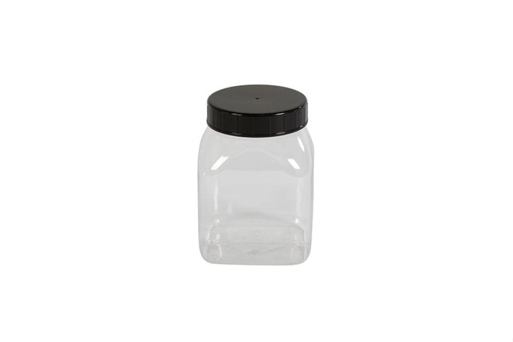 KPE-0500-990 | VIERKANTE POT MET WIJDE OPENING - 500ML SERIE 310 PVC/PETG