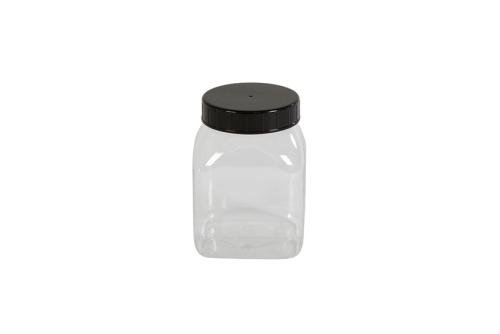 KPE-0500-990 | VIERKANTE POT MET WIJDE OPENING - 500ML SERIE 310 PVC/PETG