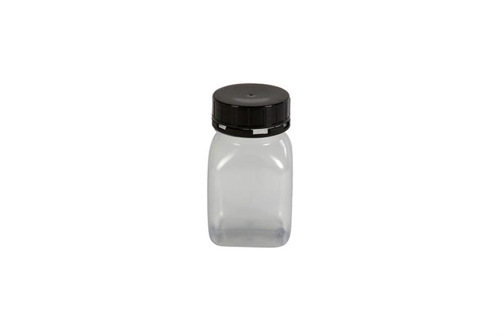 KPT-0200-990 | VIERKANTE POT MET WIJDE OPENING - 200ML SERIE 310 PVC - VERZEGELBARE SCHROEFDOP