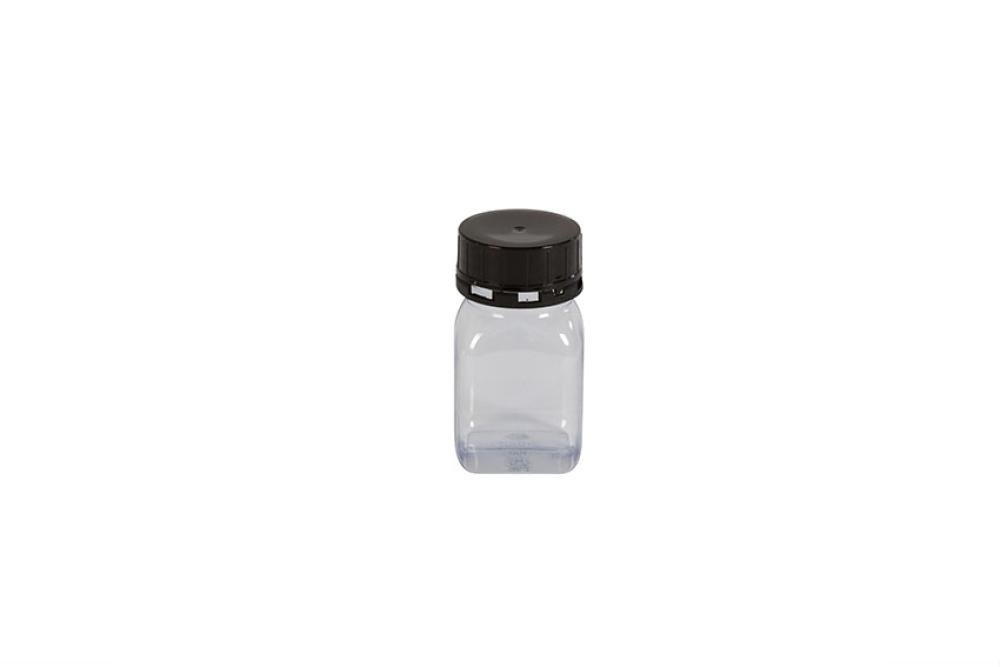 KPT-0100-990 | VIERKANTE POT MET WIJDE OPENING - 100ML SERIE 310 PVC - MET VERZEGELBARE SCHROEF