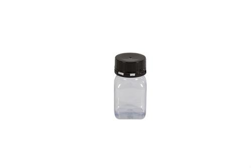 KPT-0100-990 | VIERKANTE POT MET WIJDE OPENING - 100ML SERIE 310 PVC - MET VERZEGELBARE SCHROEF