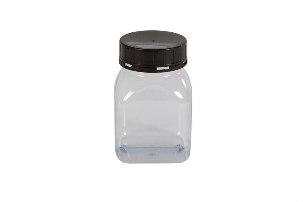 KPT-0500-990 | VIERKANTE POT MET WIJDE OPENING - 500ML SERIE 310 PVC - VERZEGELBARE SCHROEF