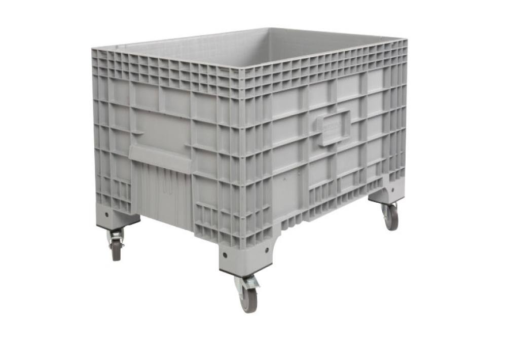 VBC-8104-050 | VOLUMEBOX 510L - 1200X800X918MM 4 WIELEN, 2 GEREMD KORTE ZIJDE