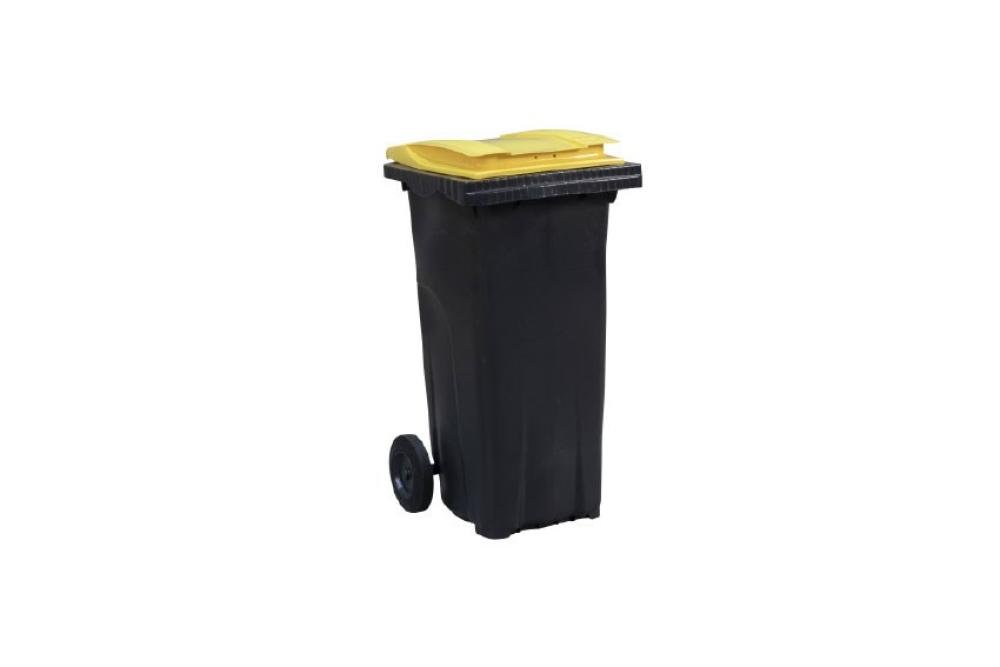 WCO-1201-080 | CONTENEUR A DECHETS SUR ROUES - 120L AVEC COUVERCLE COLORIS