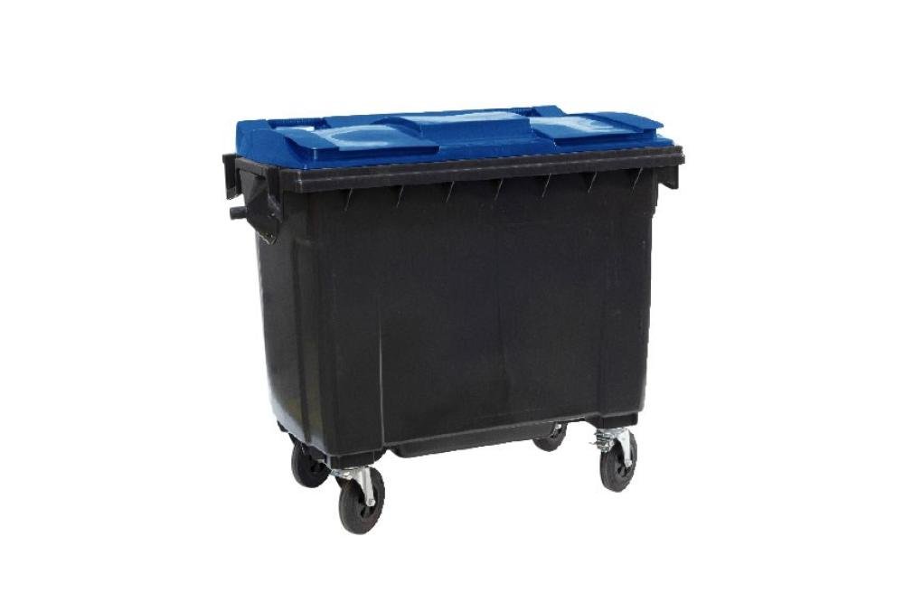 WCO-6601-060 | CONTENEUR 4 ROUES PIVOTANTES - 660L AVEC COUVERCLE COLORIS